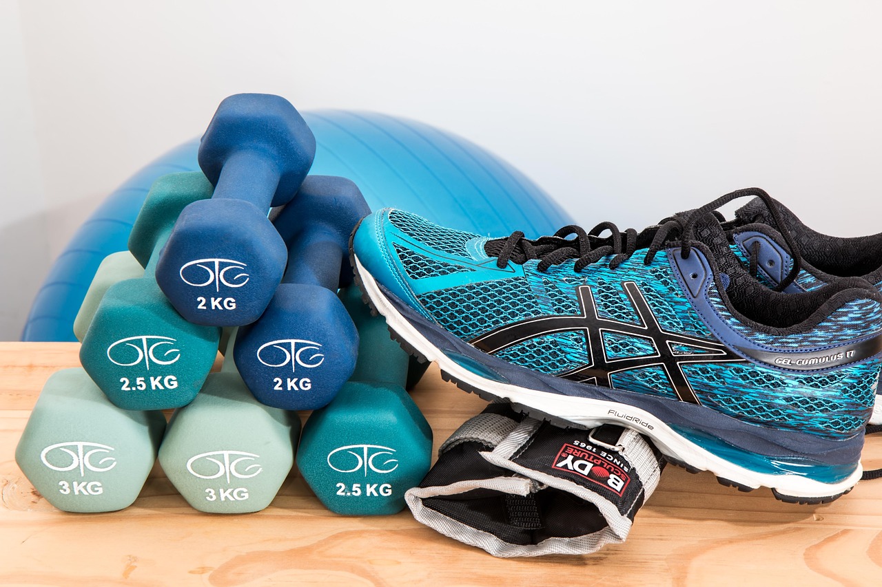 Dumbbells, shoes, sneakers — How Online TRT Can Help Combat Low Testosterone Symptoms