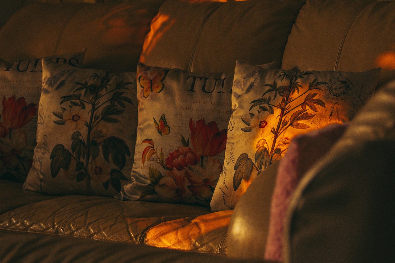 Living room, pillows, sofa — How to minimize electricity bill by using an Air Conditioner