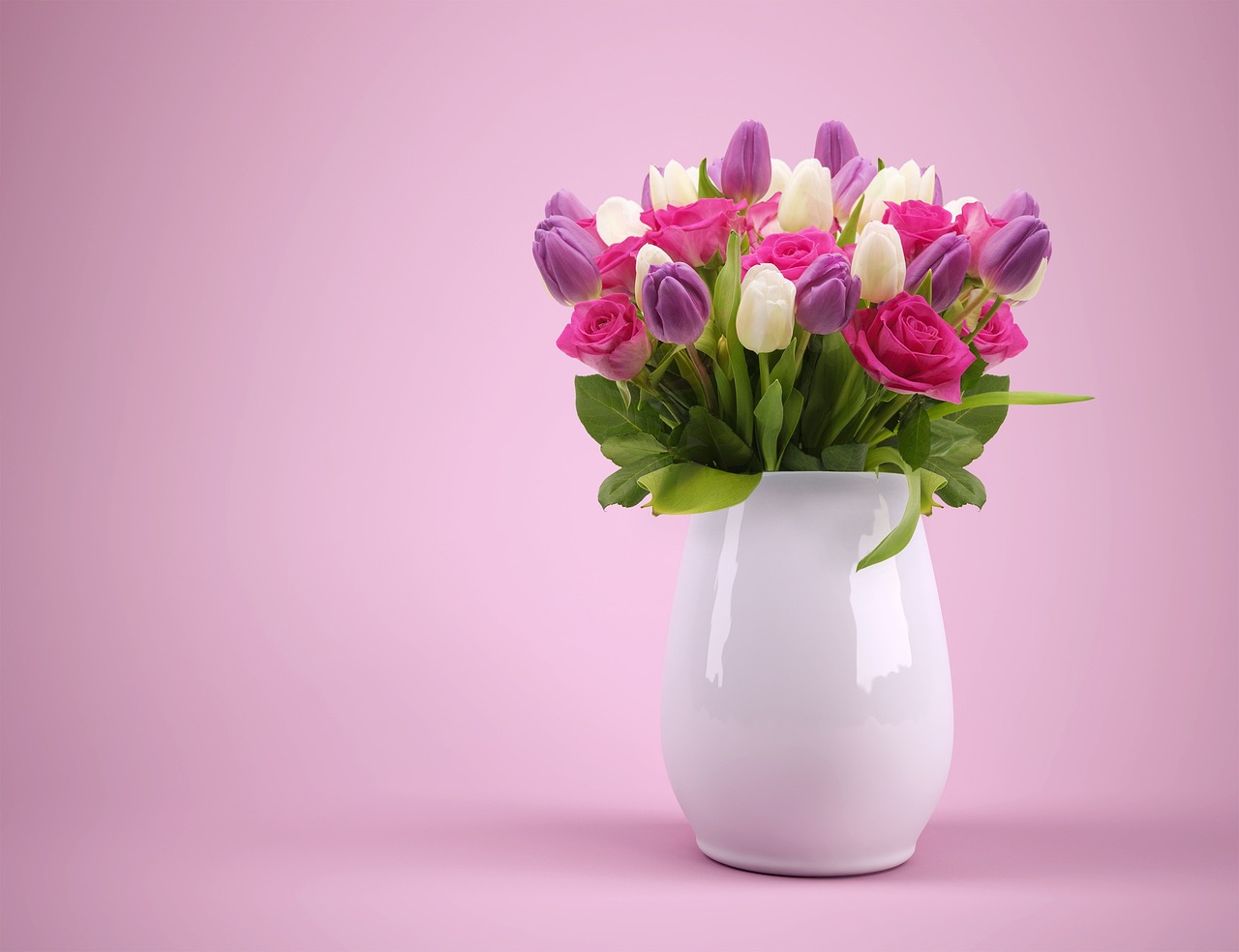 Bouquet, vase, flowers — Three basic Curtain style in Dubai