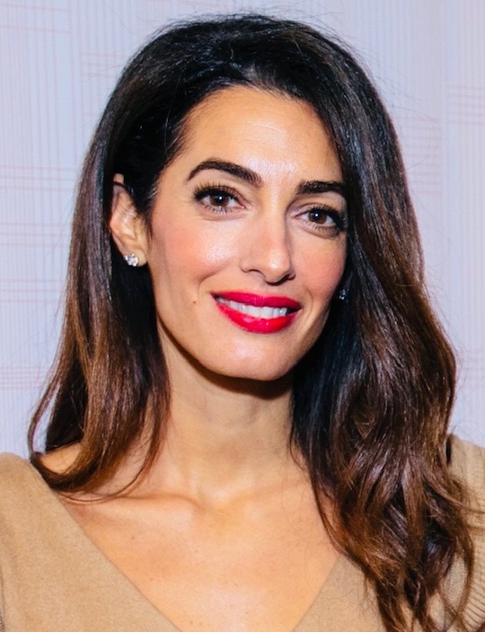 Amal Clooney red gown